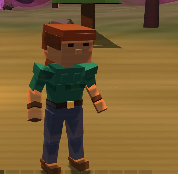 Character close-up, night lighting