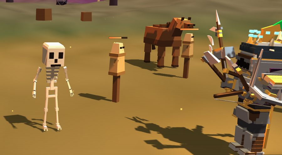 Skeleton enemy near training area